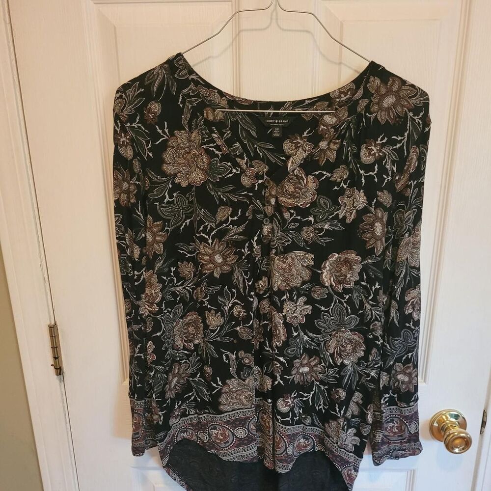 Lucky Brand floral shirt L